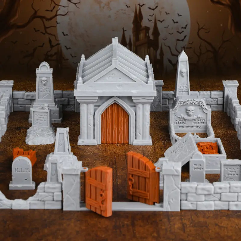 Friedhof Set Miniaturen | 42-teile | 28mm Maßstab