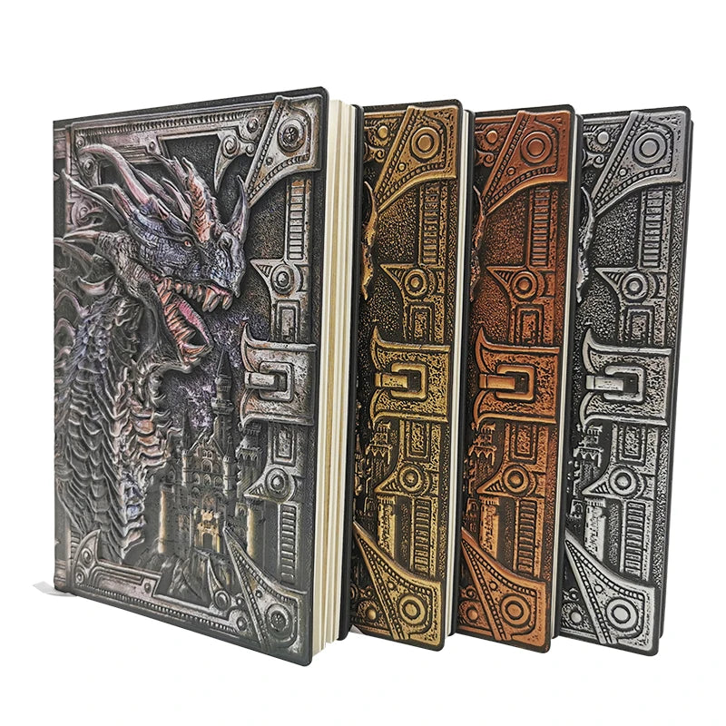 Drachen Tagebuch | Mit Prägung | Kunstleder Dragon Notebook Din A5