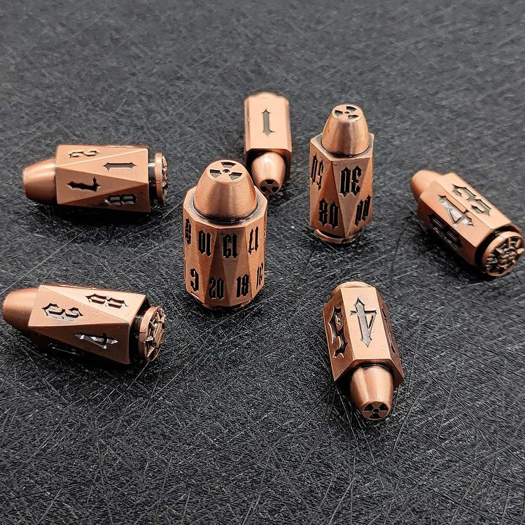 Gunslinger Würfelset | Kupfer | 7-teiliges Würfelset