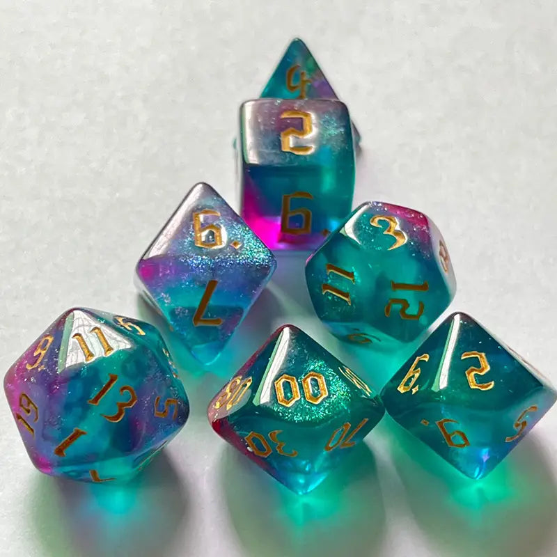 Chamäleon Wizard Würfelset | 7-teiliges Diceset