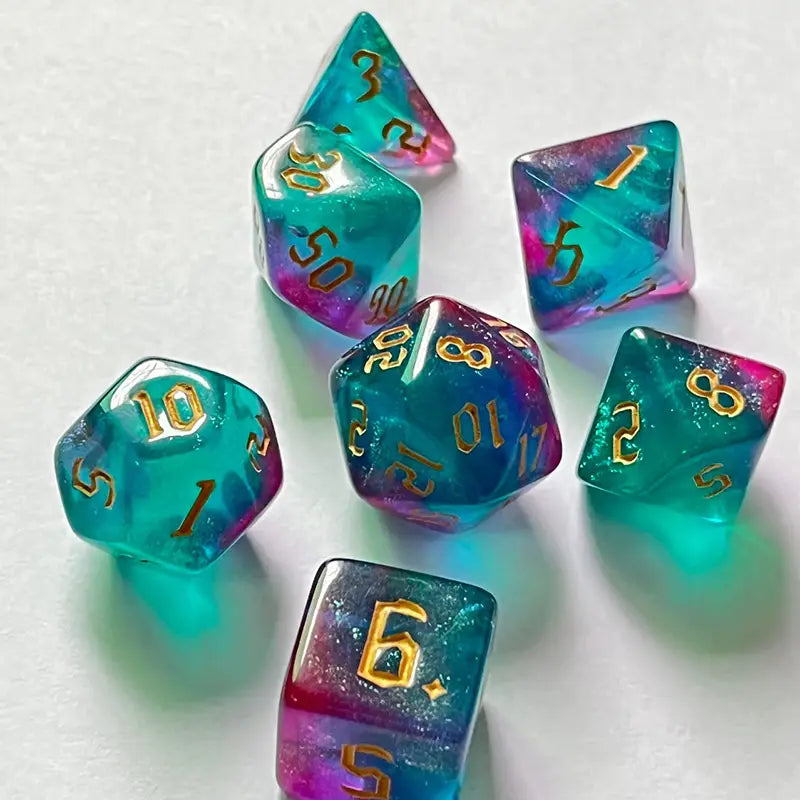 Chamäleon Wizard Würfelset | 7-teiliges Diceset