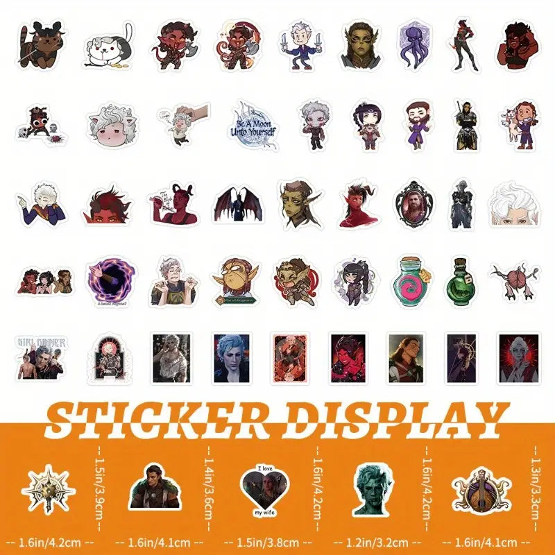 100x BG3 Vinylsticker | Pen&Paper Merchandise Sticker