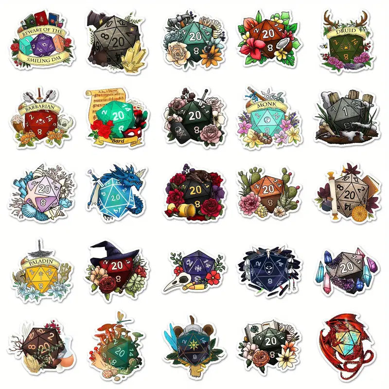 50x D20 Vinylsticker | Pen&Paper Merchandise Sticker
