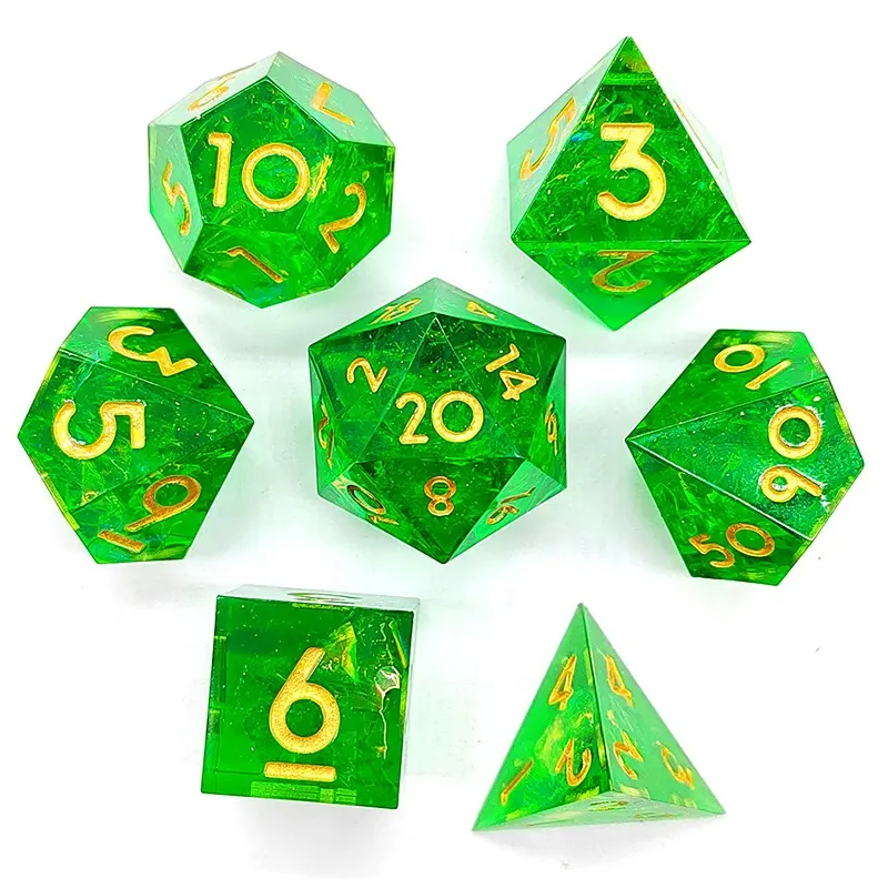Toxic Grün | 7 teiliges Würfel Set