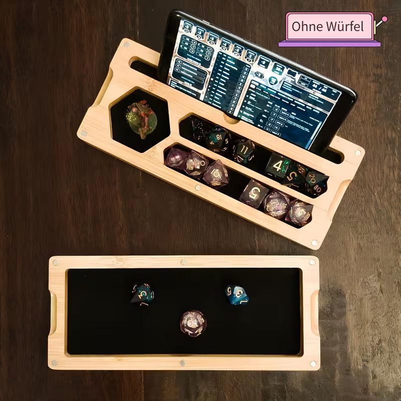 Premium Würfel Holzbox | Pen&Paper Würfelbox Spielerbox