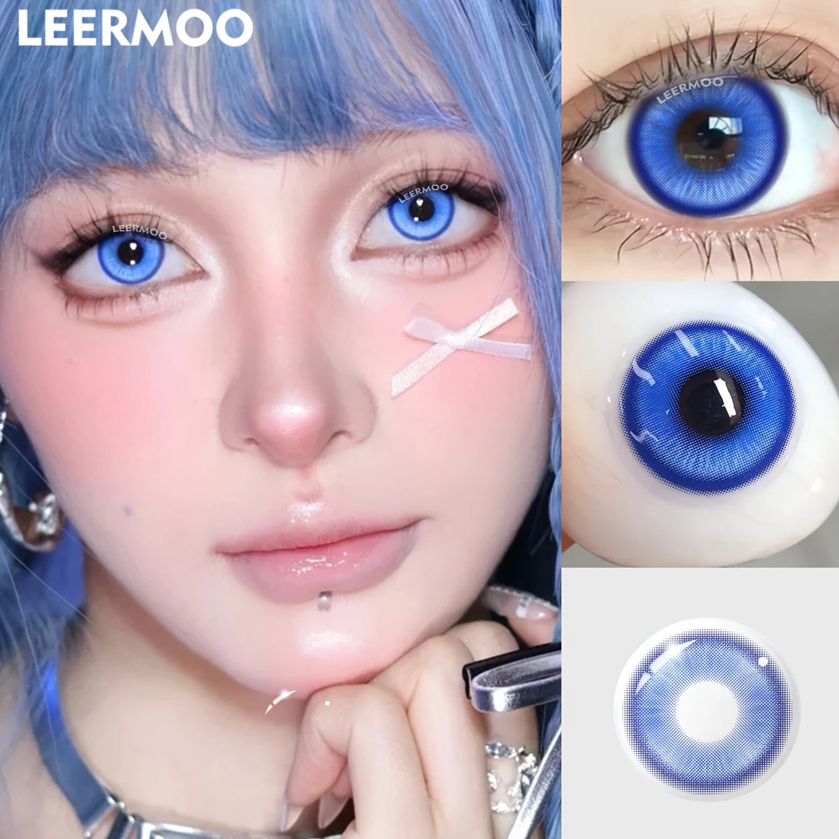 Blue Sky - Blaue Monatslinse ohne Sehstärke | Leermoo Kontaktlinsenpaar