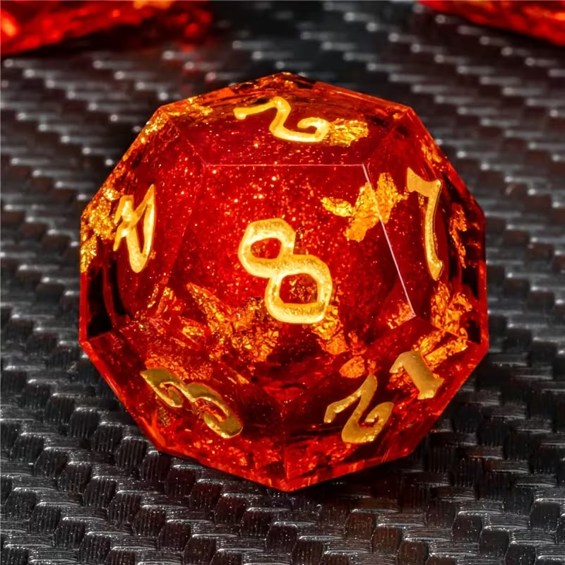 Glutstein - Diceset | 7-teiliges Würfelset