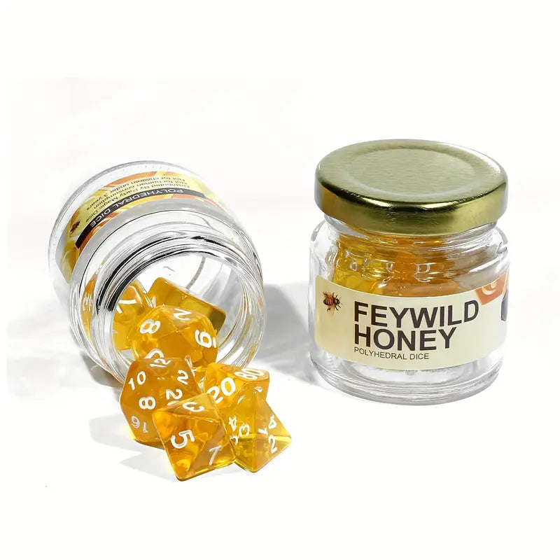 Feywild Honey Würfelset | inkl. Behältnis Dice