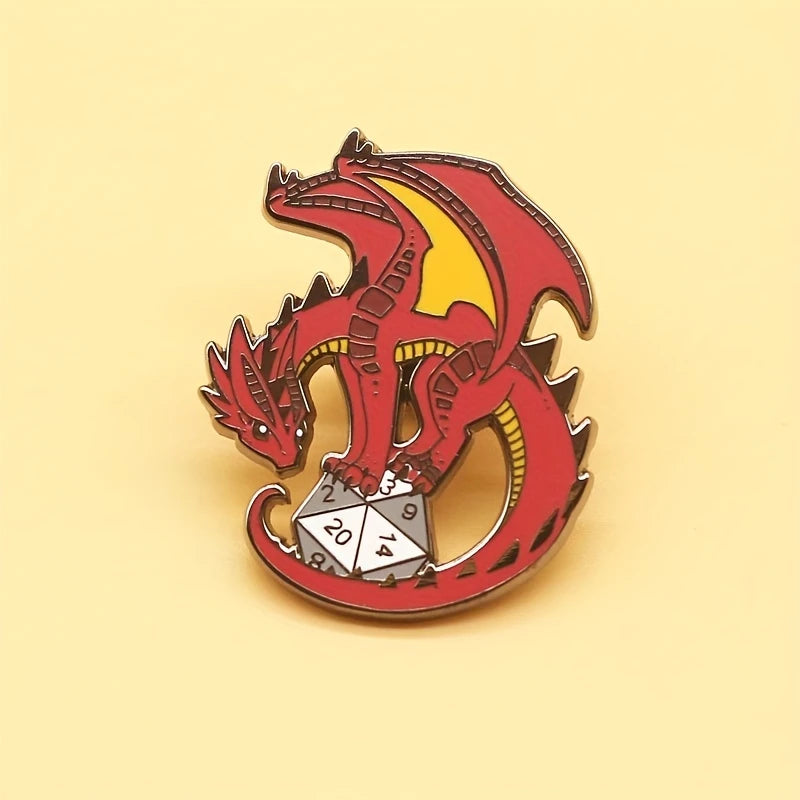 Red Dragon | Drache Anstecker Pin aus Metall