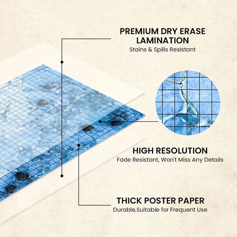 Battle Game Mats Megaset 6er | inkl. Würfelset
