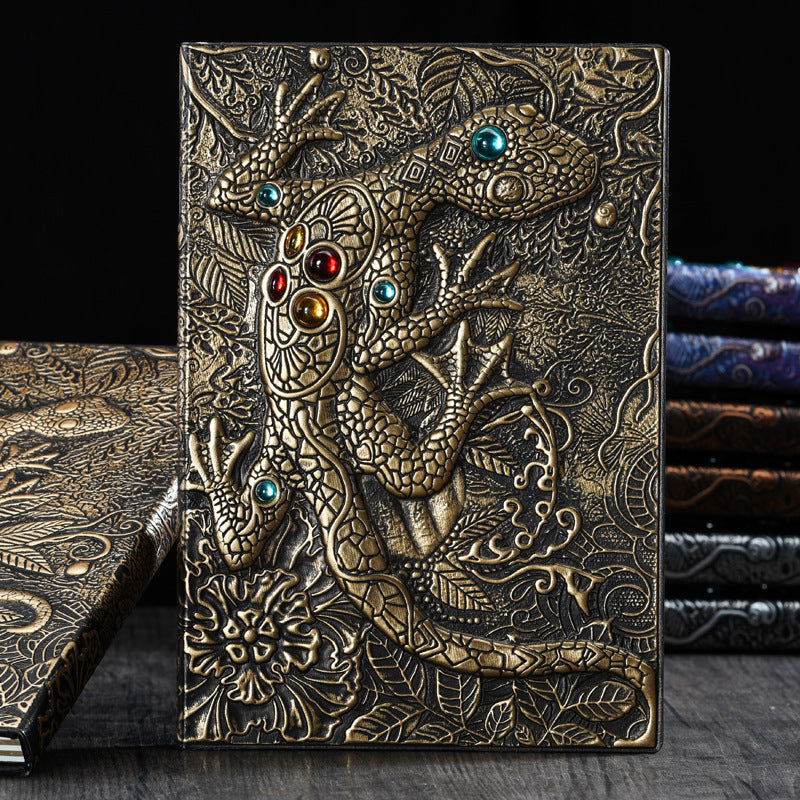 Echse Tagebuch | Mit Prägung | Kunstleder Notebook Din A5