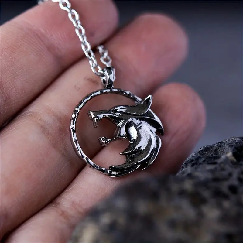 Winterwolf Hexer Halskette | Silber