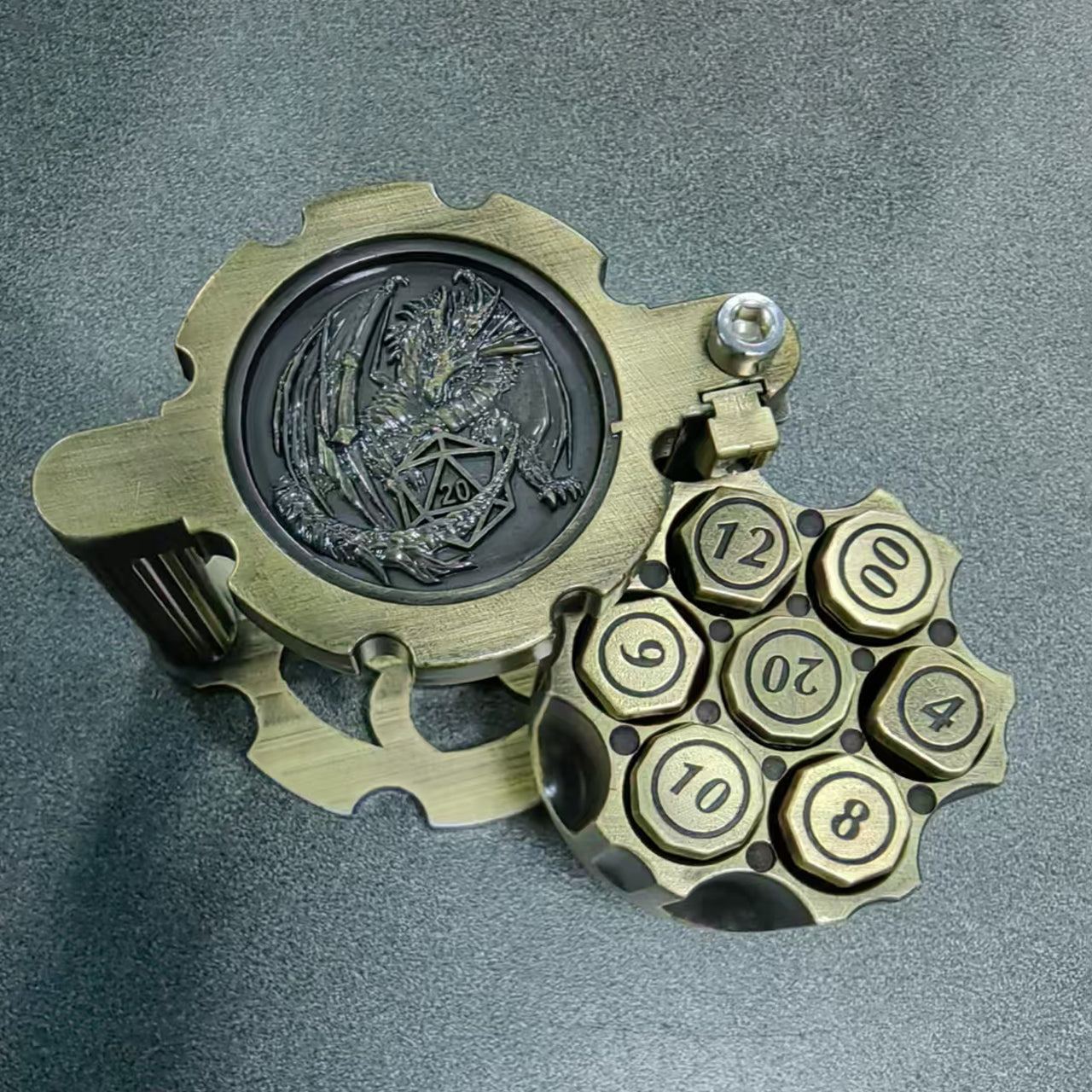 Revolverheld Gunslinger Trommelset | 7 teiliges Würfelset | Metall