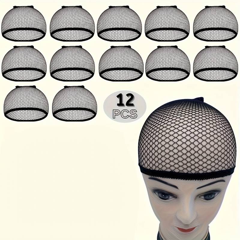 Haarnetz für Perücke | 12er Pack | Schwarz - geschlossen