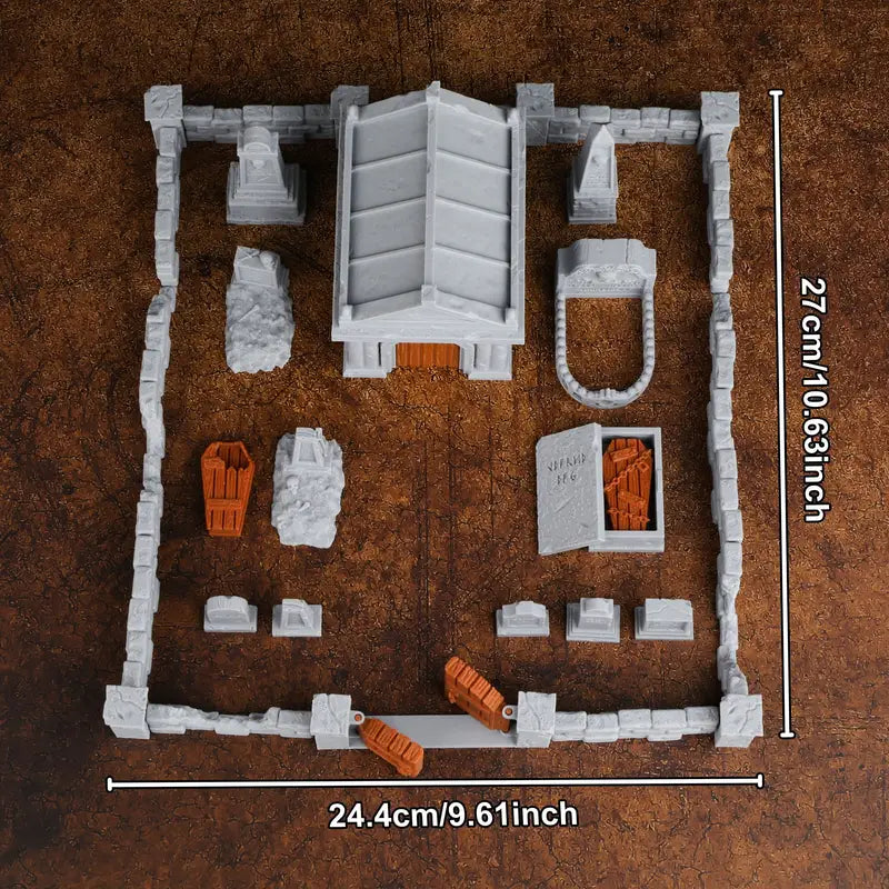 Friedhof Set Miniaturen | 42-teile | 28mm Maßstab