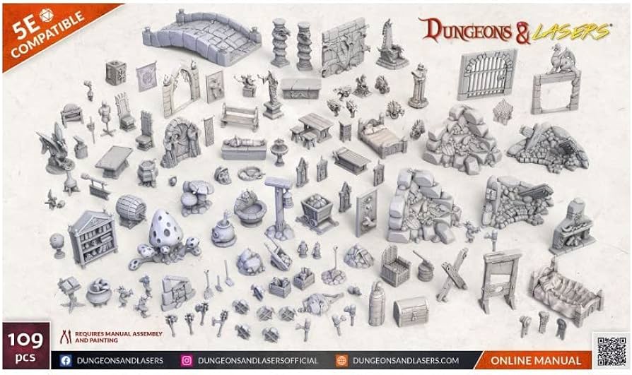 DUNGEONS & LASERS - FANTASY PROPS PACK - EN