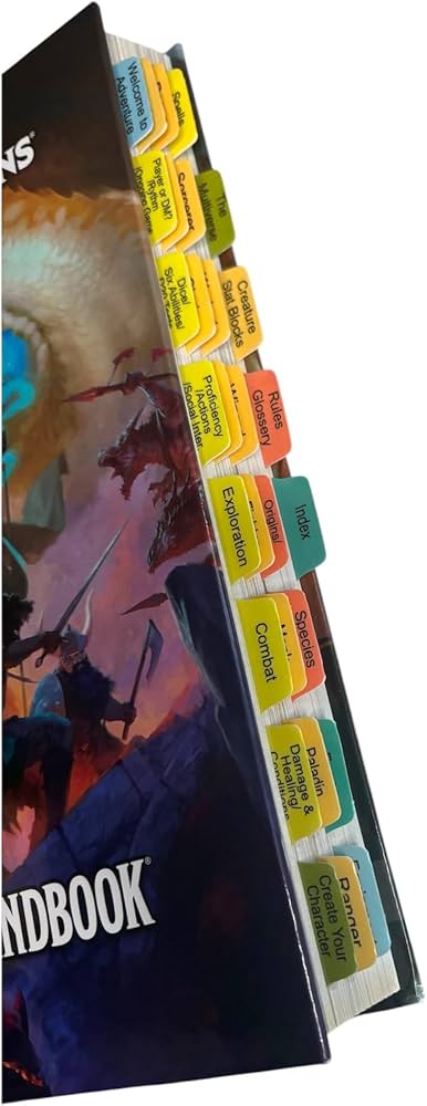 D&D Book Tabs: 2024 Player's Handbook - EN