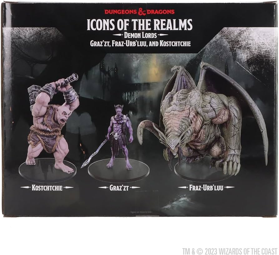 D&D Icons of the Realms: Demon Lords - Graz'zt, Fraz Urb'luu, and Kostchtchie (Prepainted)