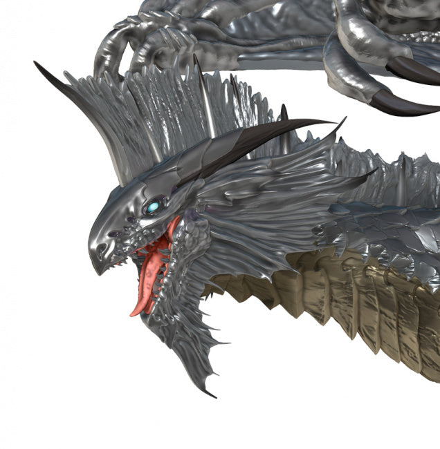 Adult Silver Dragon - D&D Icons of the Realms Premium Figure