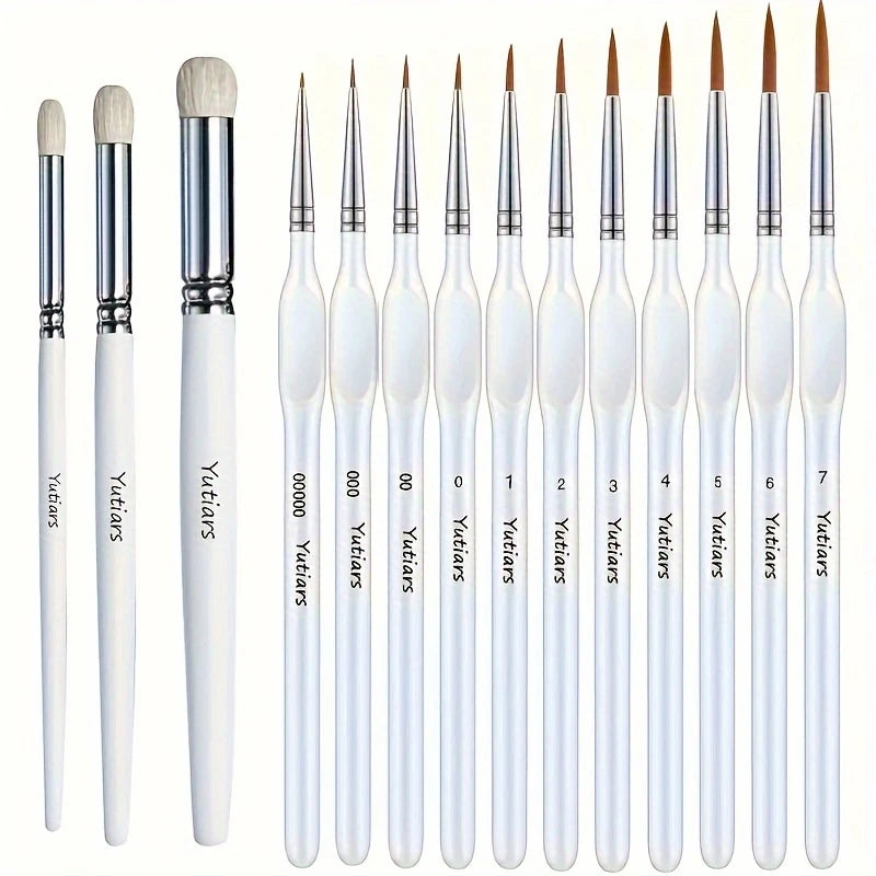 Dry Brush & Mal- Pinselset "Yutiars" 14 teilig