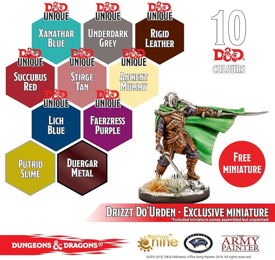 D&D NOLZUR'S MARVELOUS PIGMENTS - UNDERDARK PAINT SET