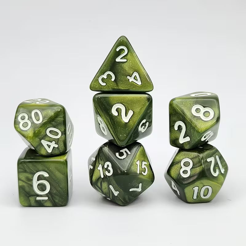 Dryaden Waldwürfel- Diceset | 7-teiliges Würfelset