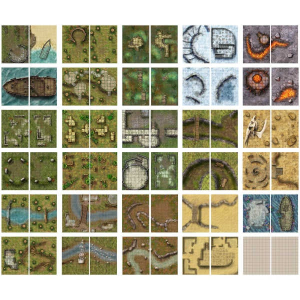 Big Book of Battle Mats: Wrecks & Ruins (A4)