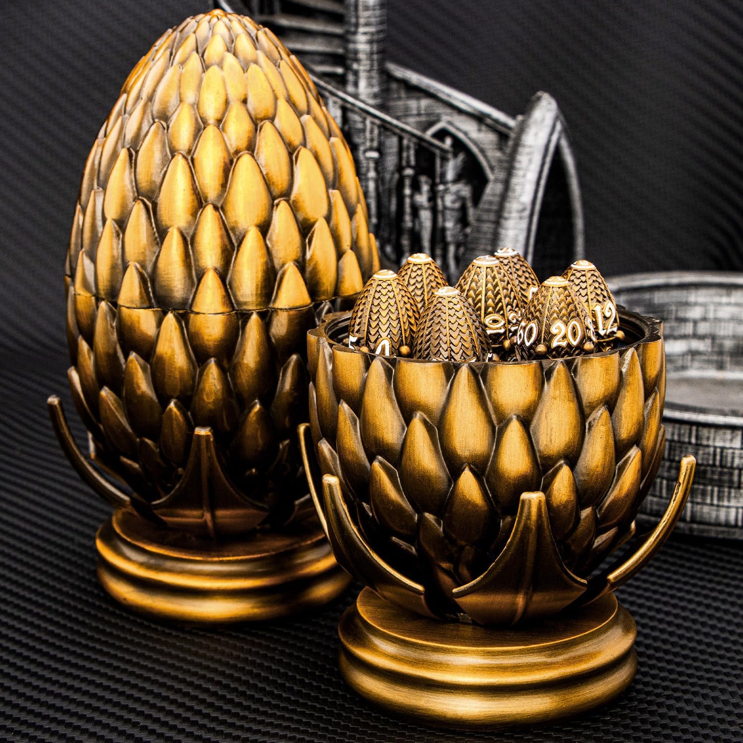 Drachenei Dice | 7 teiliges Großwyrm Würfelset