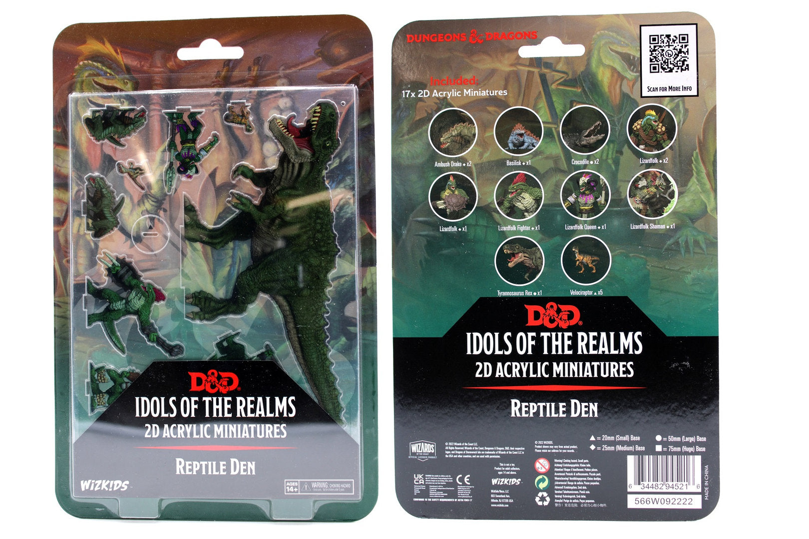 D&D IDOLS OF THE REALMS: SCALES & TAILS - REPTILE DEN- 2D SET - EN
