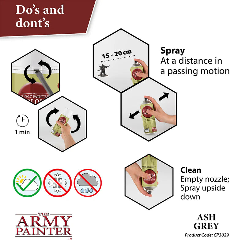 The Army Painter - Colour Primer: Ash Grey Grundierung