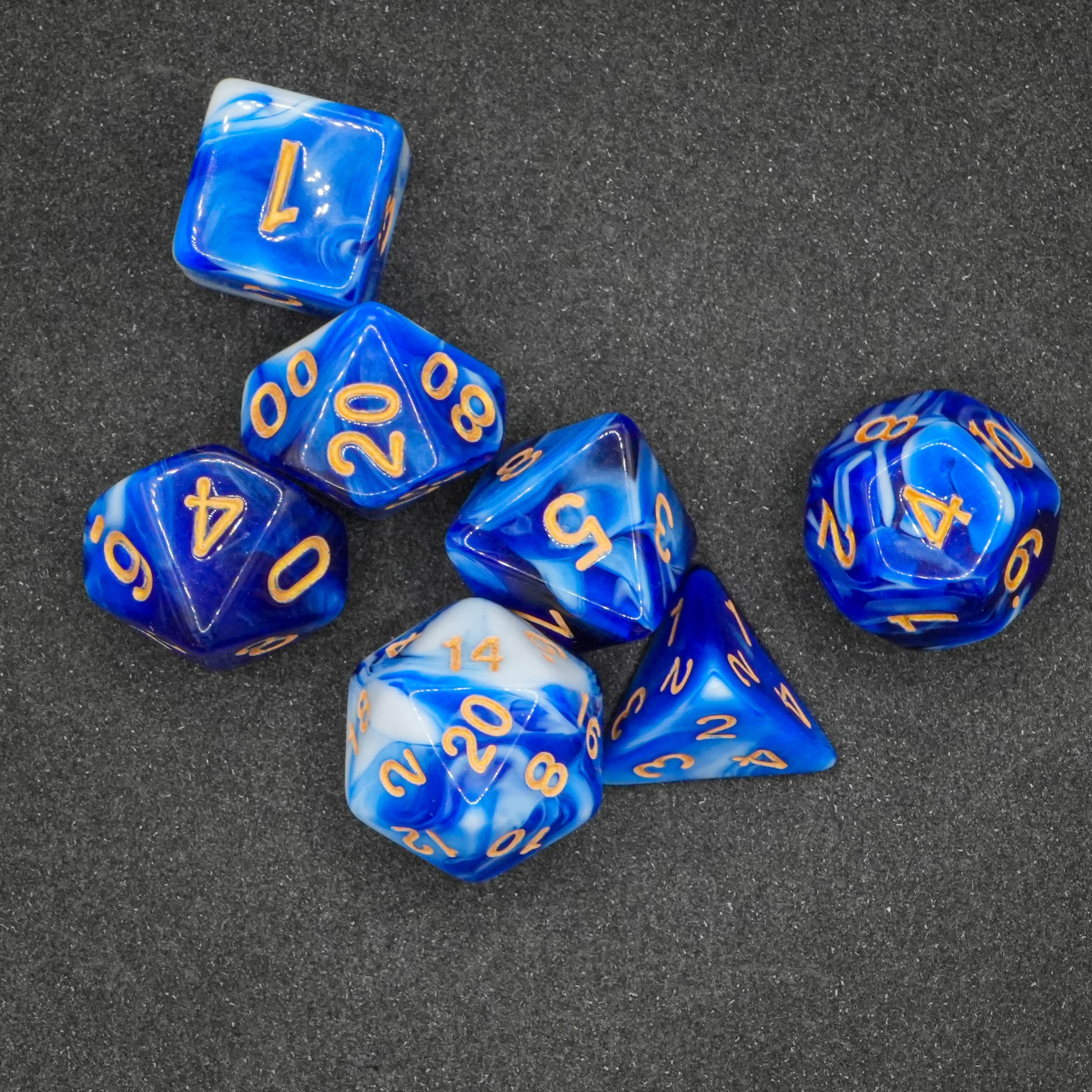 Astraler Nether Blau - Dice | 7-teiliges Würfelset