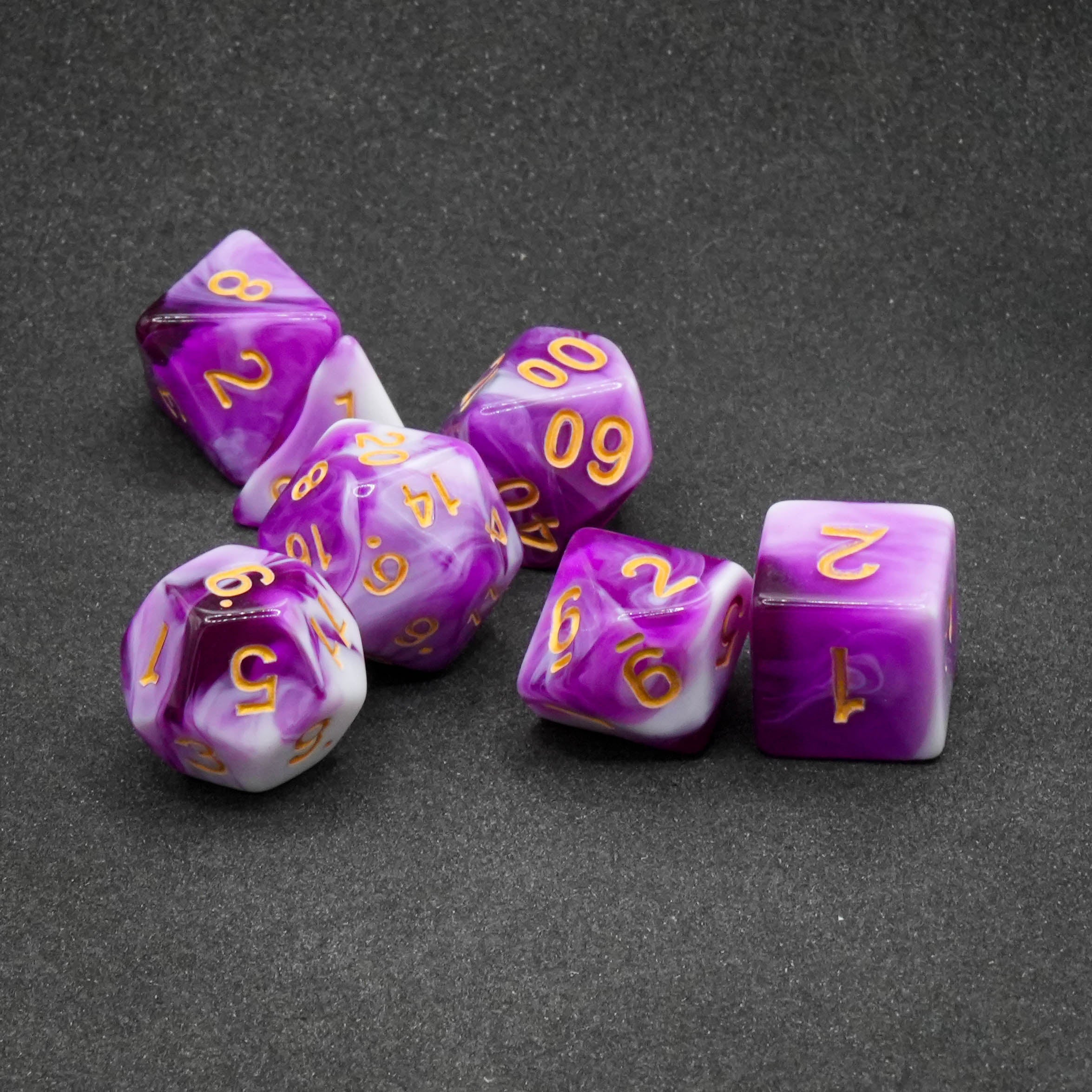 Astraler Nether Violet - Dice | 7-teiliges Würfelset