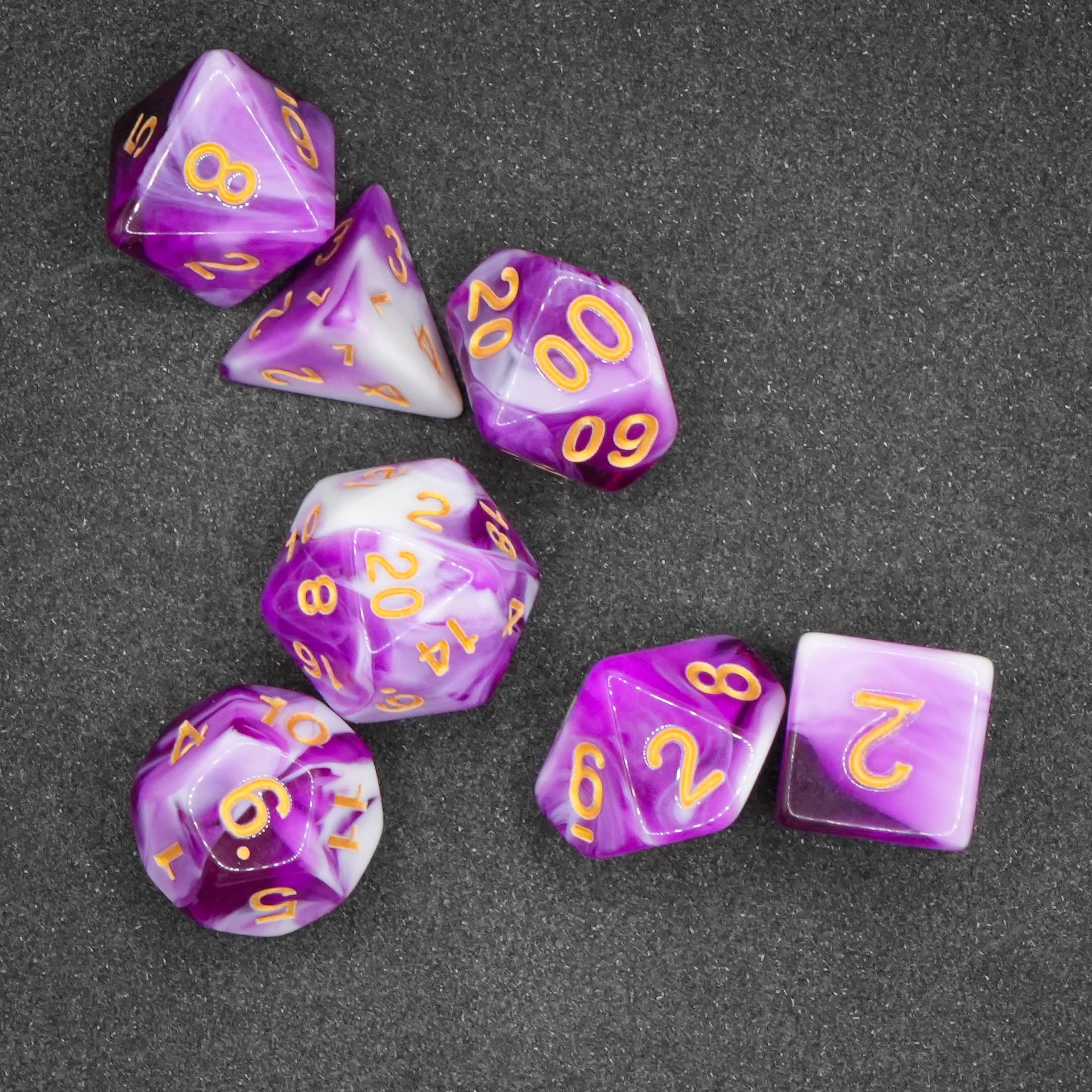 Astraler Nether Violet - Dice | 7-teiliges Würfelset