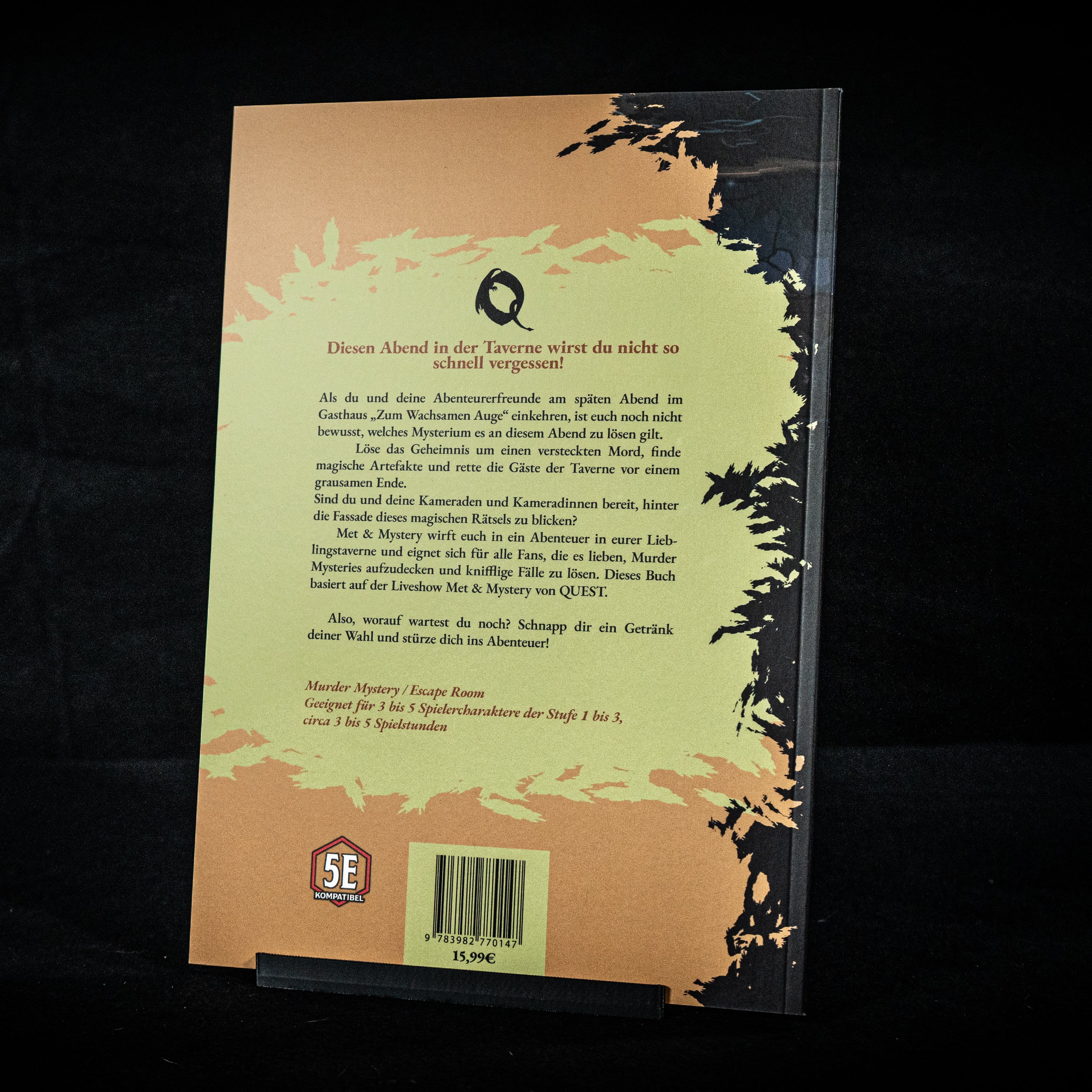 Met & Mystery | Murder Mystery x Escape Room Abenteuer Buch Softcover | 5E + DIN A3 Eventposter