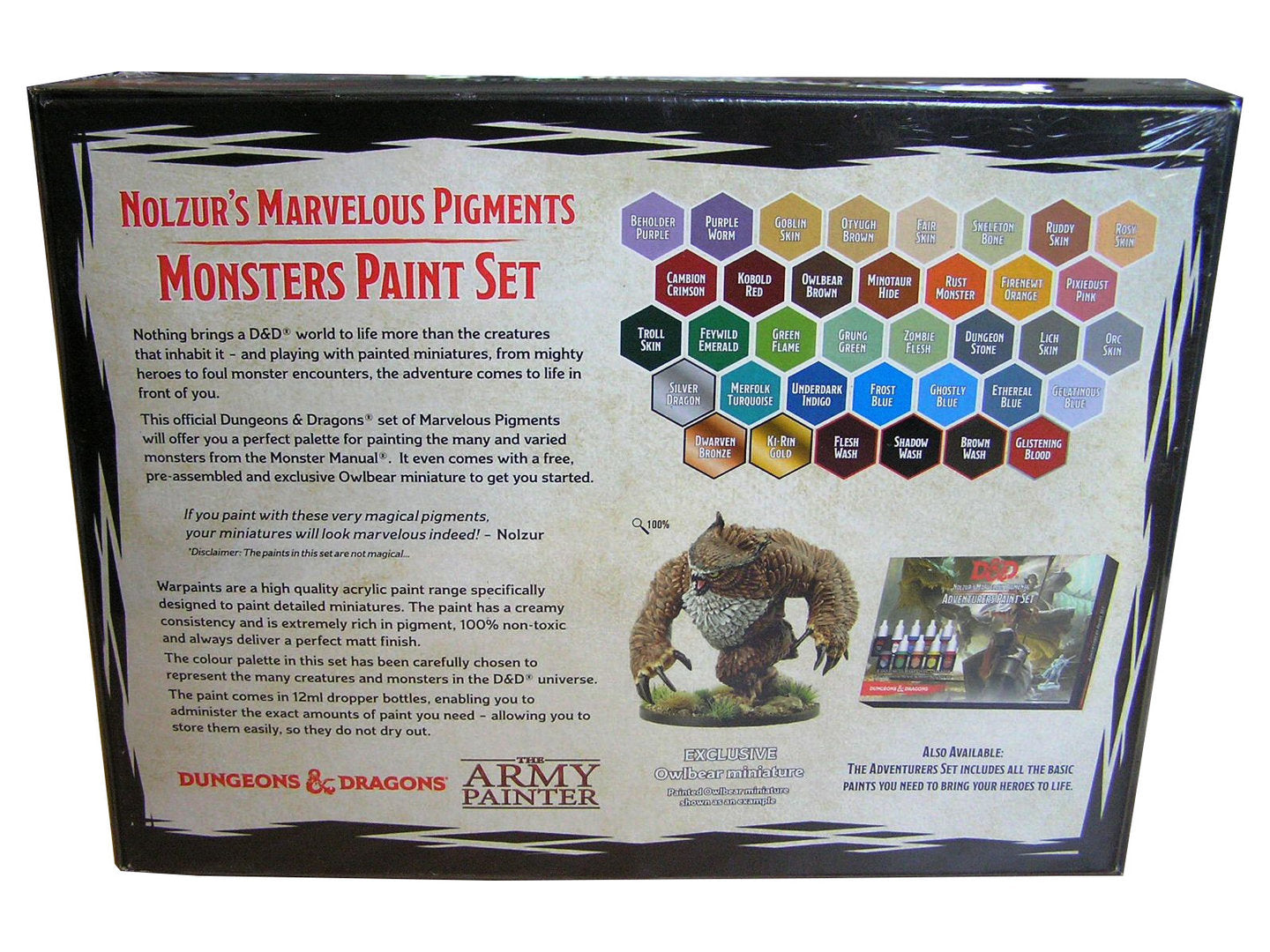 D&D NOLZUR'S MARVELOUS PIGMENTS - MONSTERS PAINT SET