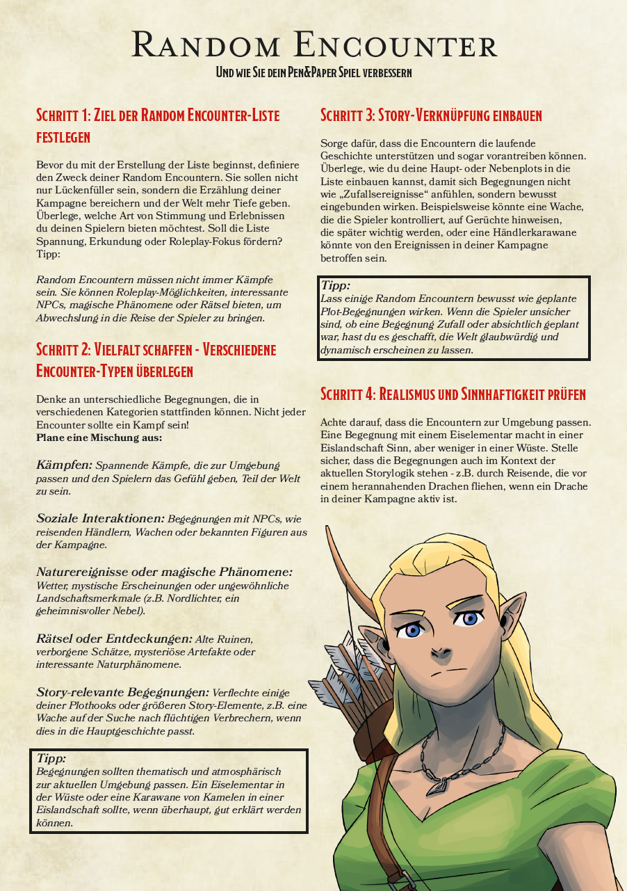 Zufall? Random Encounter richtig einsetzen + 4 Random Encounter Tabellen