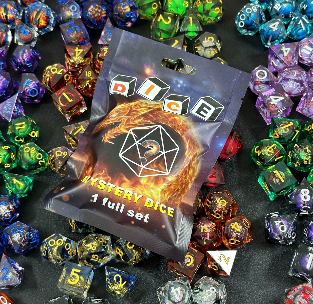 Premium Mystery Dice Set | 7 teiliges Würfelset