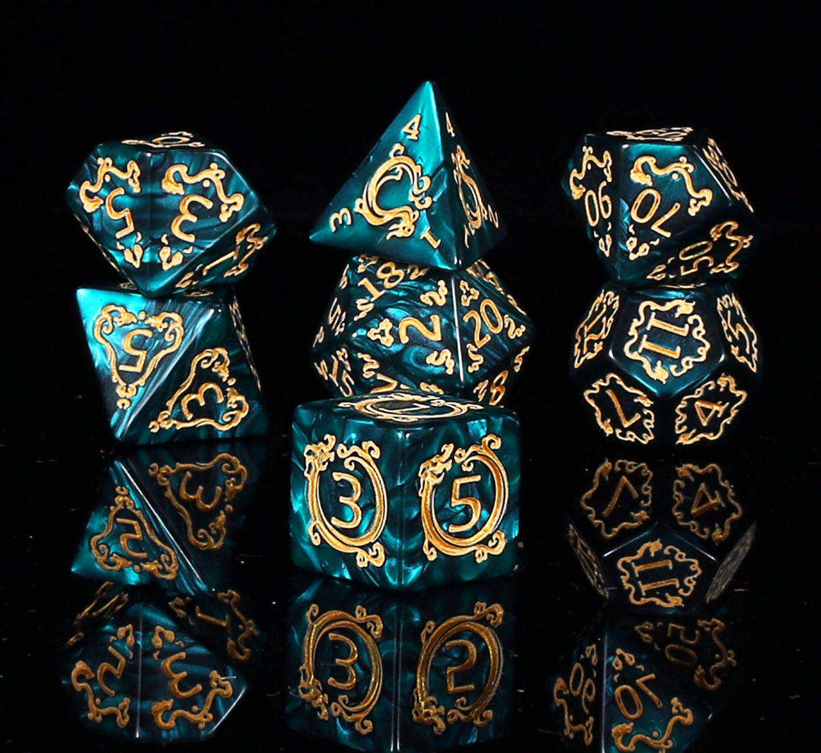 Drachen-Magie Würfel | 7-teiliges Würfelset