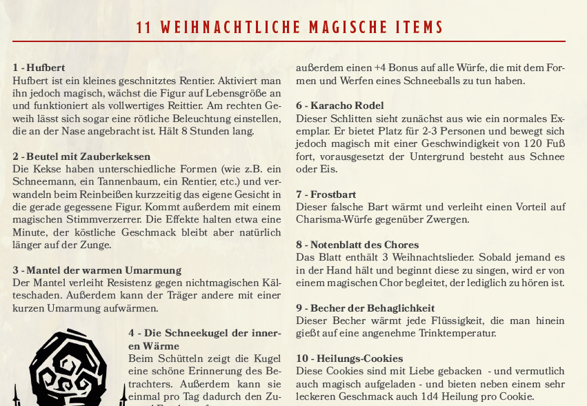 Weihnachten mit QUEST - Magische Items und Begegnungen