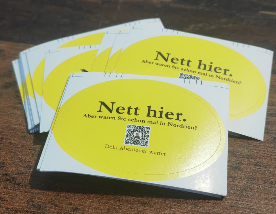 Nett hier. Aber waren Sie schon mal in Nordrien? | 20x Sticker