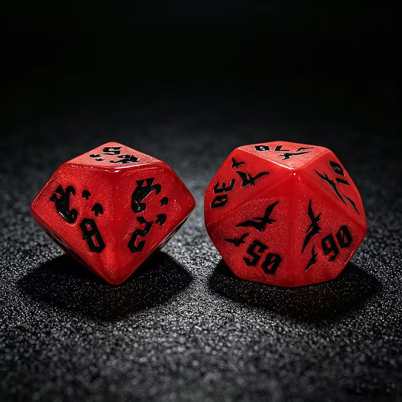 Jurassic Dino Diceset | 7-teiliges Würfelset