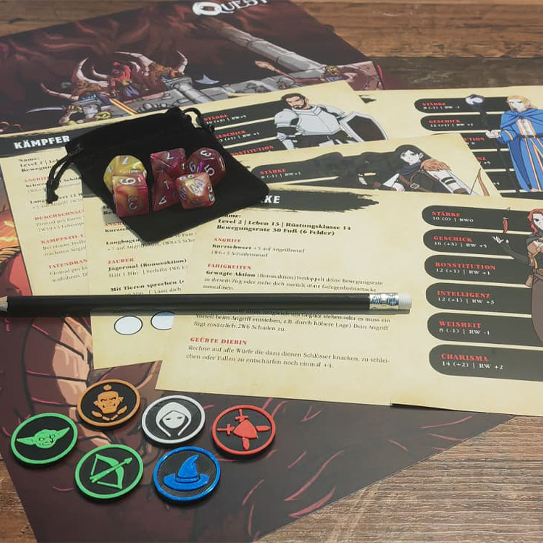 QUEST "DUNGEON RAID" Starterbox | Pen&Paper 5E für Anfänger