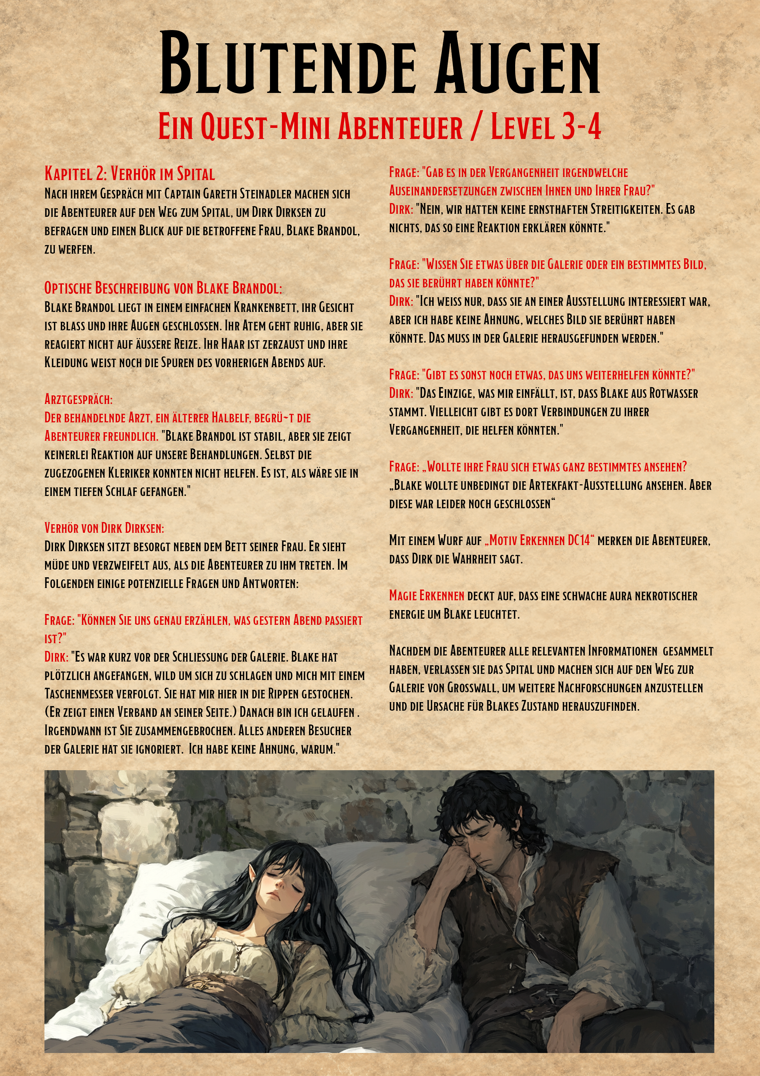 Quest Oneshot Abenteuer: "Blutende Augen" | 5e