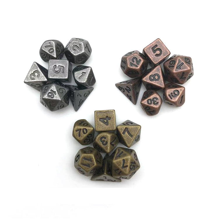 Mini Metallwürfelset | 7-teilig DnD