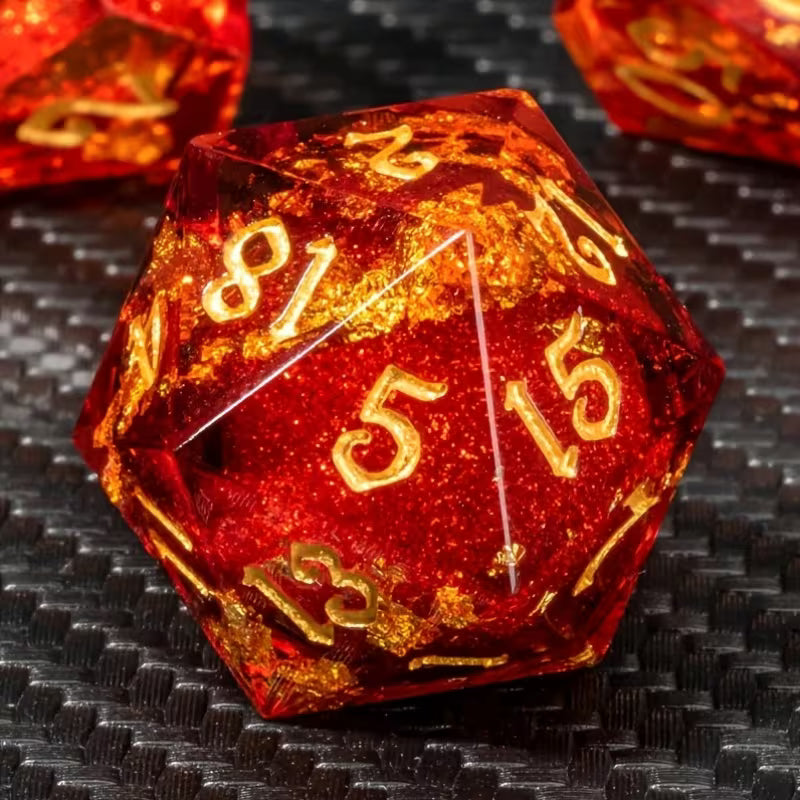 Glutstein - Diceset | 7-teiliges Würfelset
