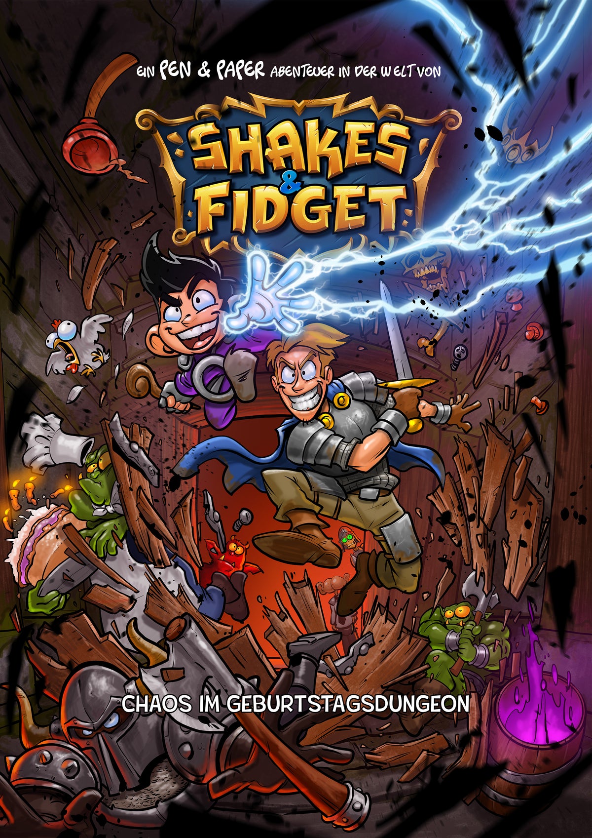 Shakes & Fidget | Chaos im Geburtstagsdungeon Abenteuer Buch Softcover | 5E