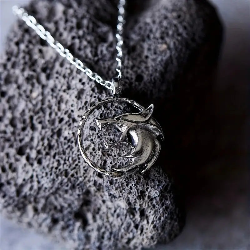 Winterwolf Hexer Halskette | Silber