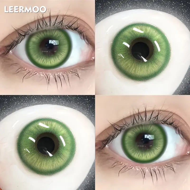 Nature Green - Grüne Monatslinse ohne Sehstärke | Leermoo Kontaktlinsenpaar