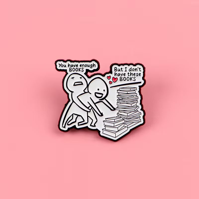 Ich brauche mehr Bücher! Anstecker | Emaille Pin aus Metall
