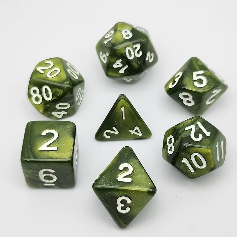 Dryaden Waldwürfel- Diceset | 7-teiliges Würfelset